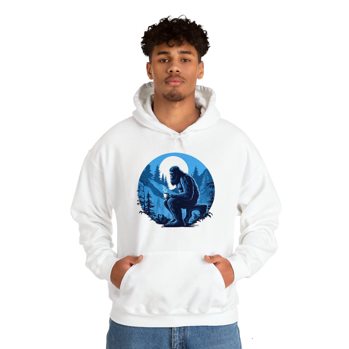 Blue Sasquatch Unisex Heavy Blend™ Hooded Sweatshirt