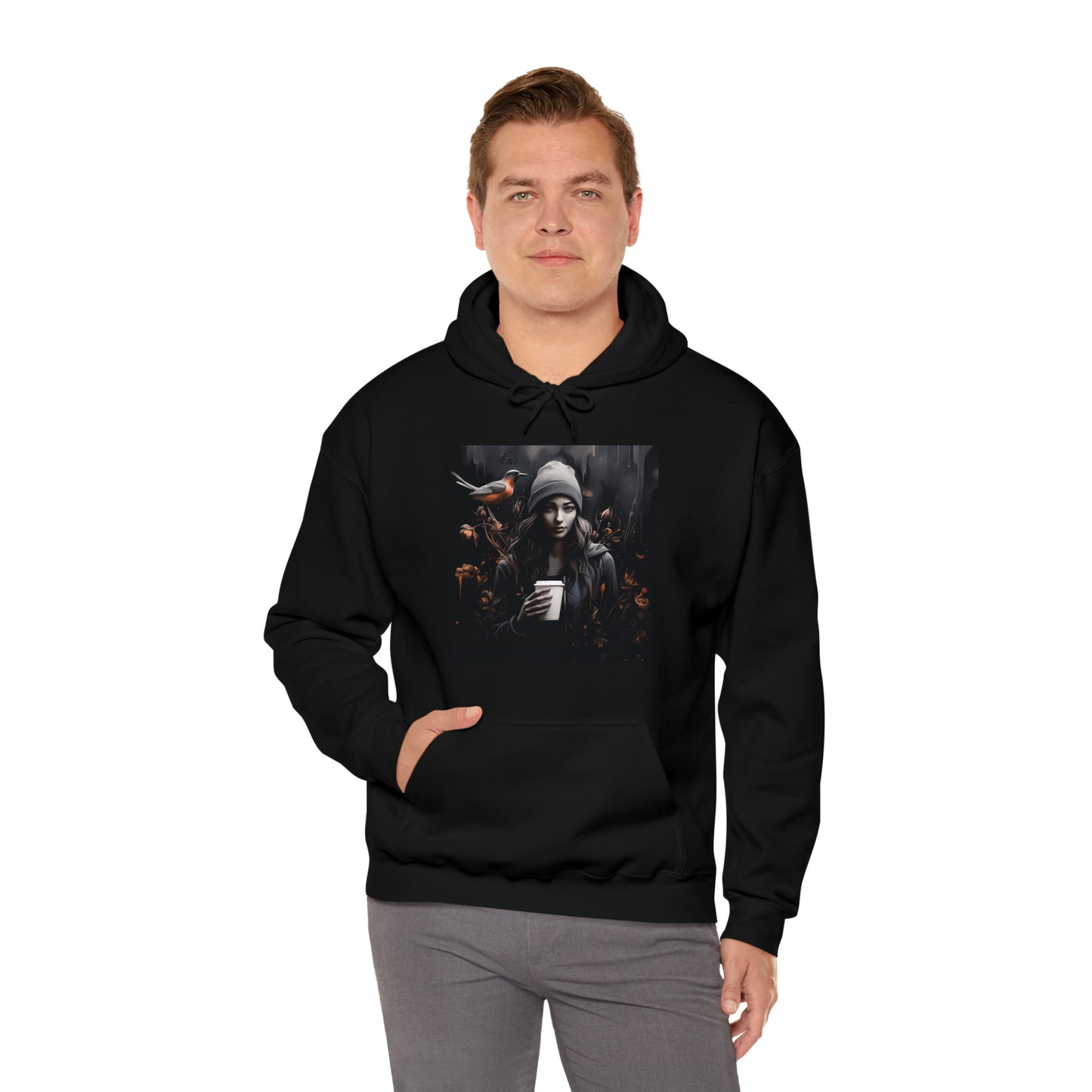 Moody Girl 2 Unisex Heavy Blend™ Hooded Sweatshirt