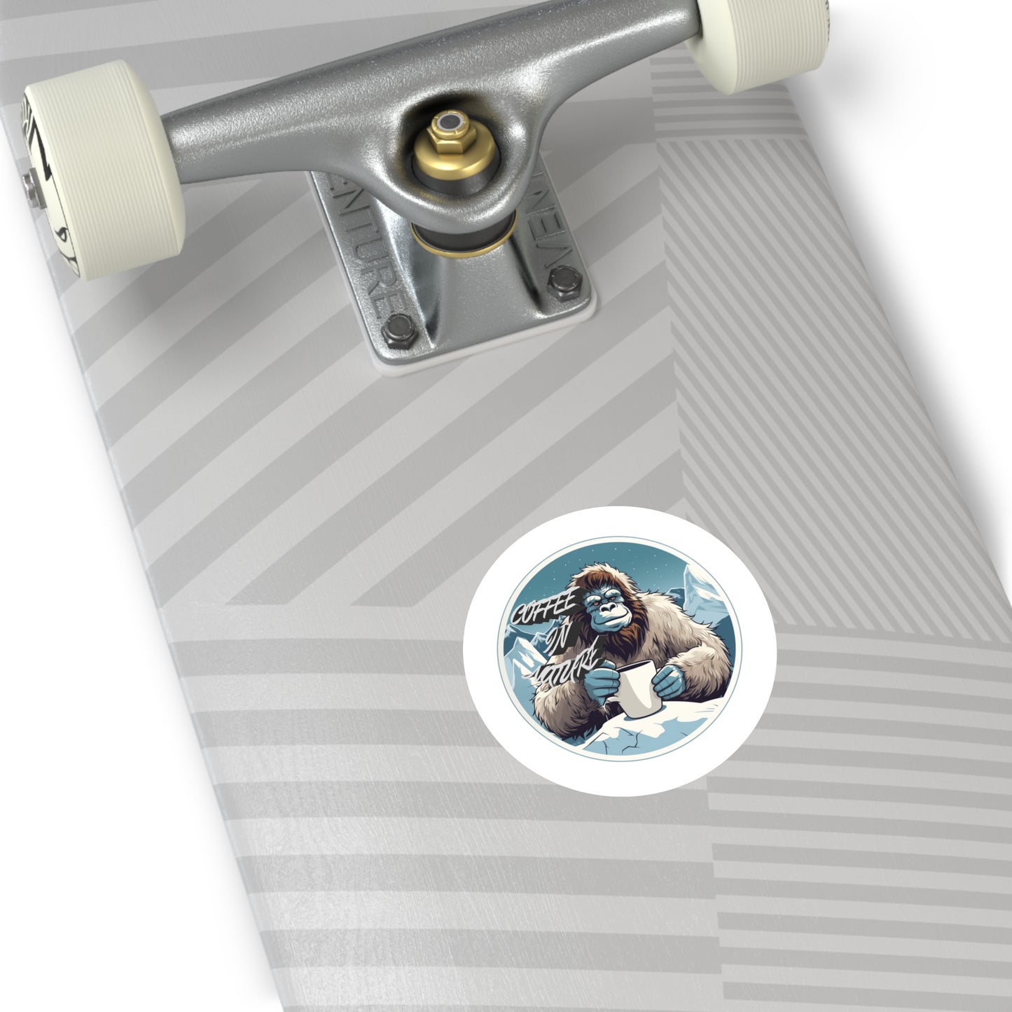Abominable Snowman Round Stickers, Indoor\Outdoor