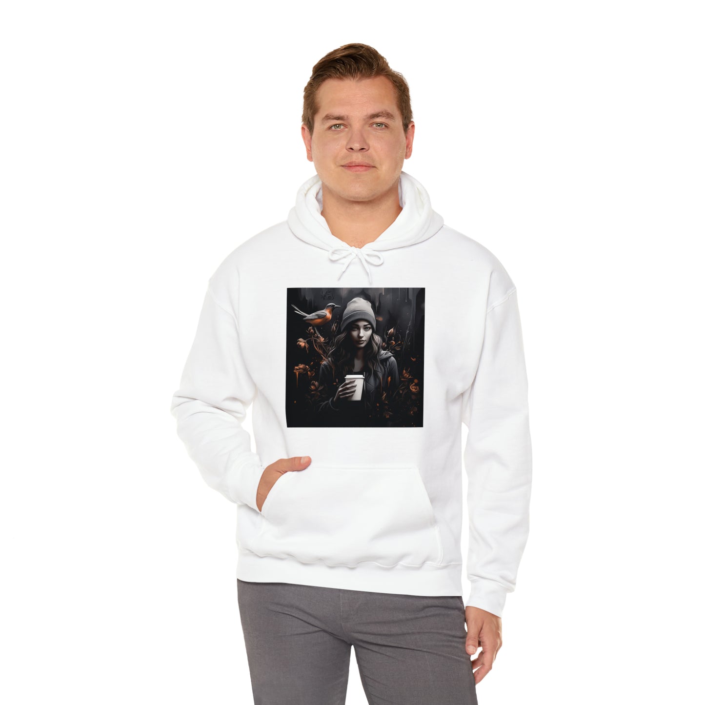 Moody Girl 2 Unisex Heavy Blend™ Hooded Sweatshirt