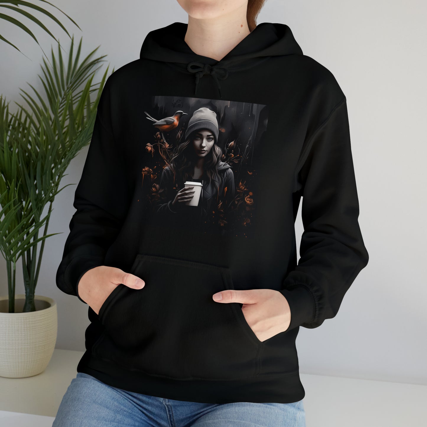 Moody Girl 2 Unisex Heavy Blend™ Hooded Sweatshirt
