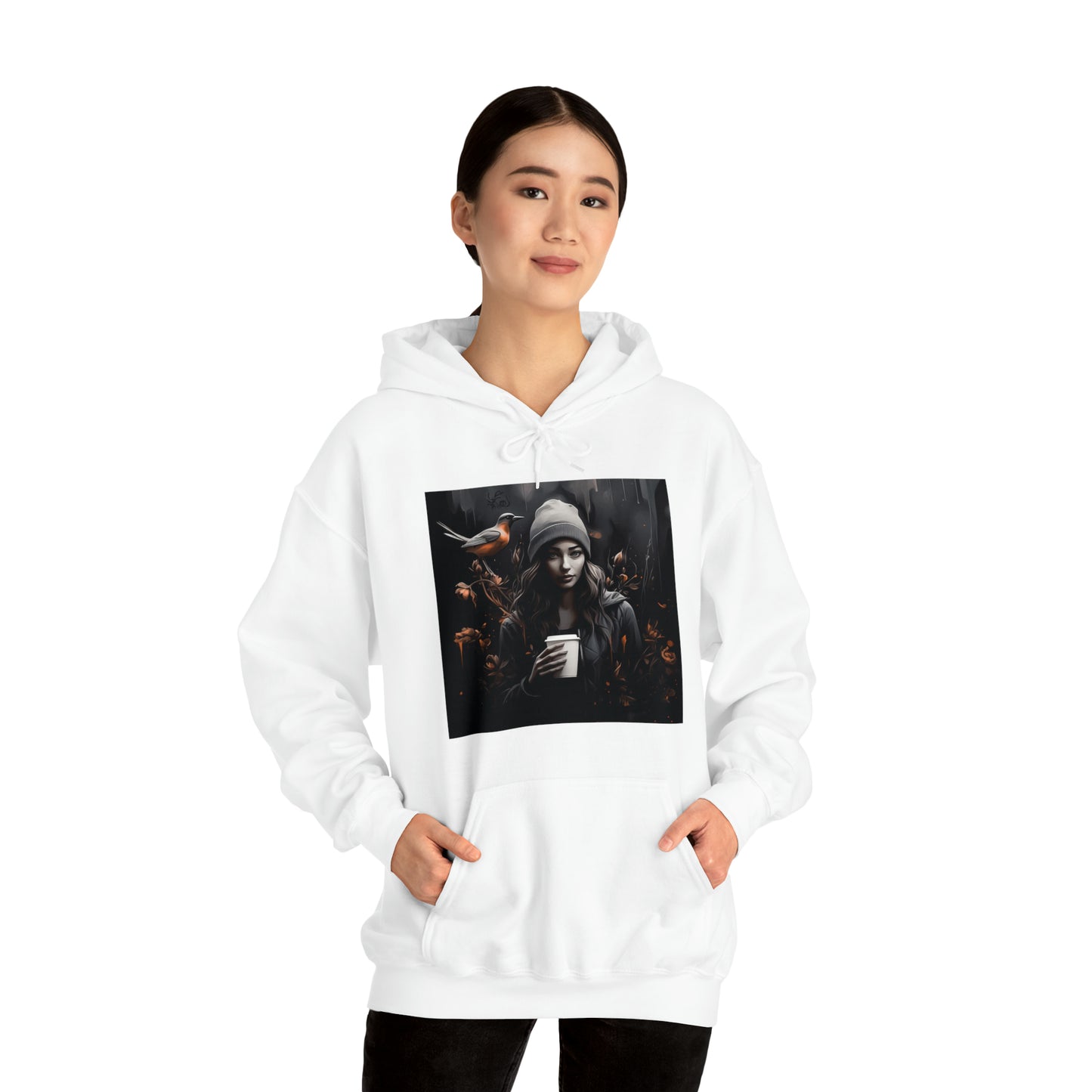 Moody Girl 2 Unisex Heavy Blend™ Hooded Sweatshirt