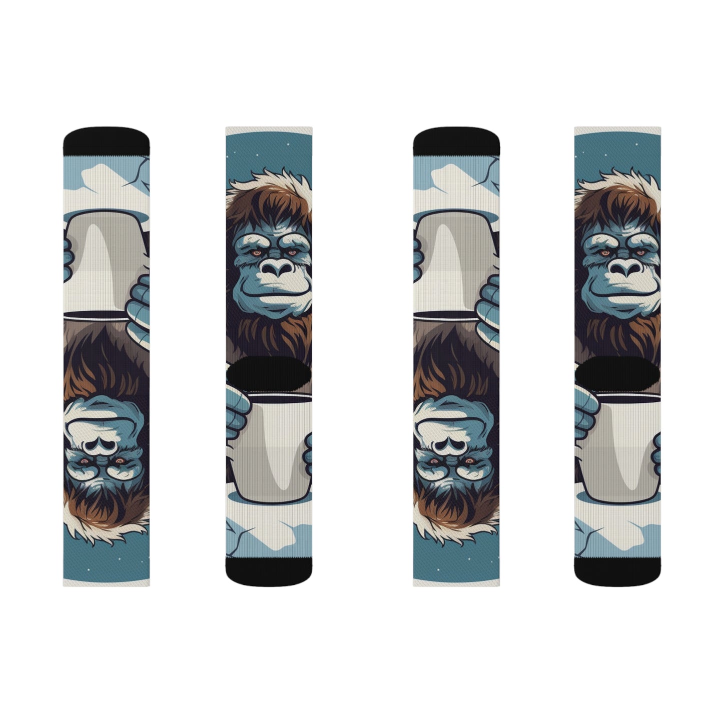 Abominable Snowman Sublimation Socks