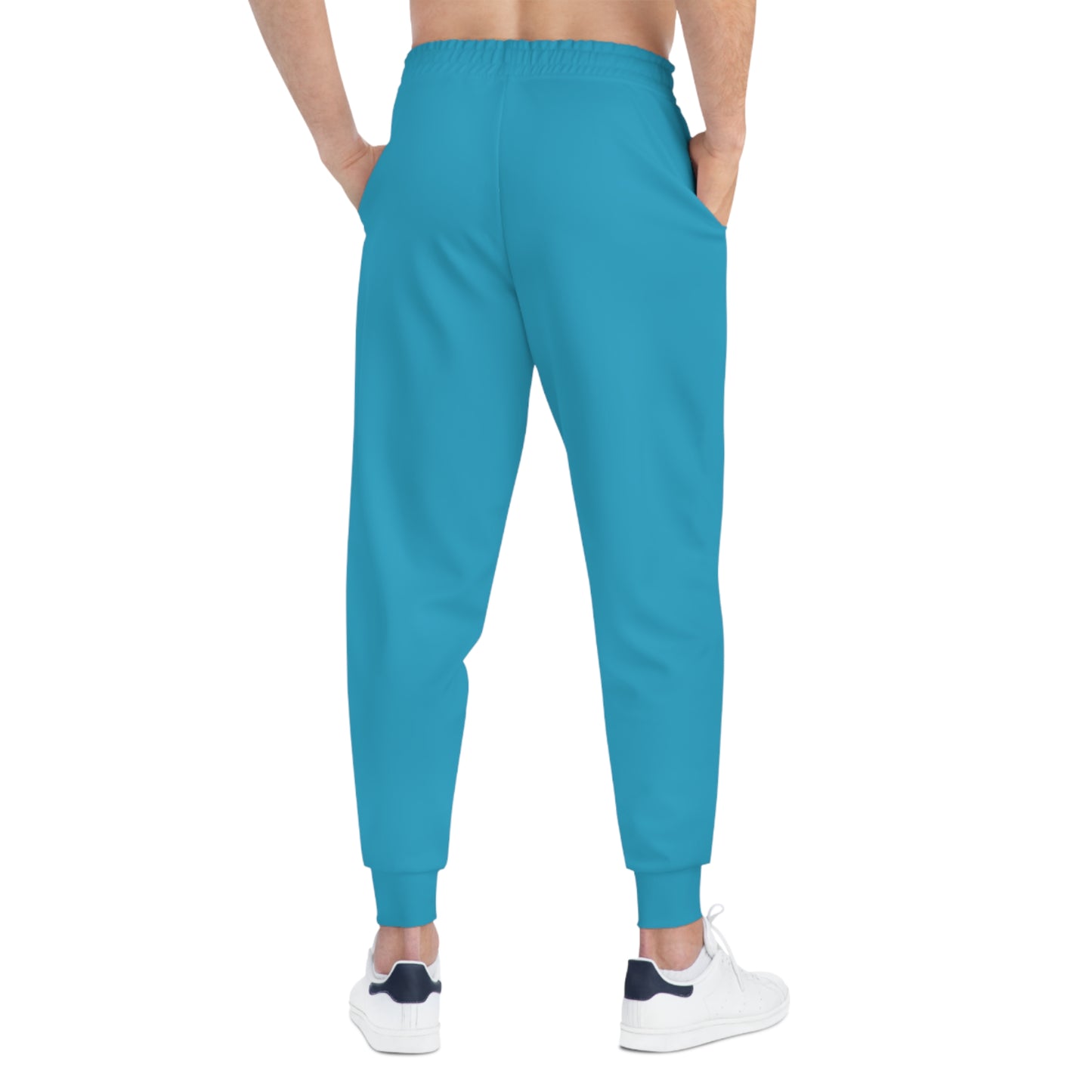 Coffee In Nature Turquoise Athletic Joggers (AOP)