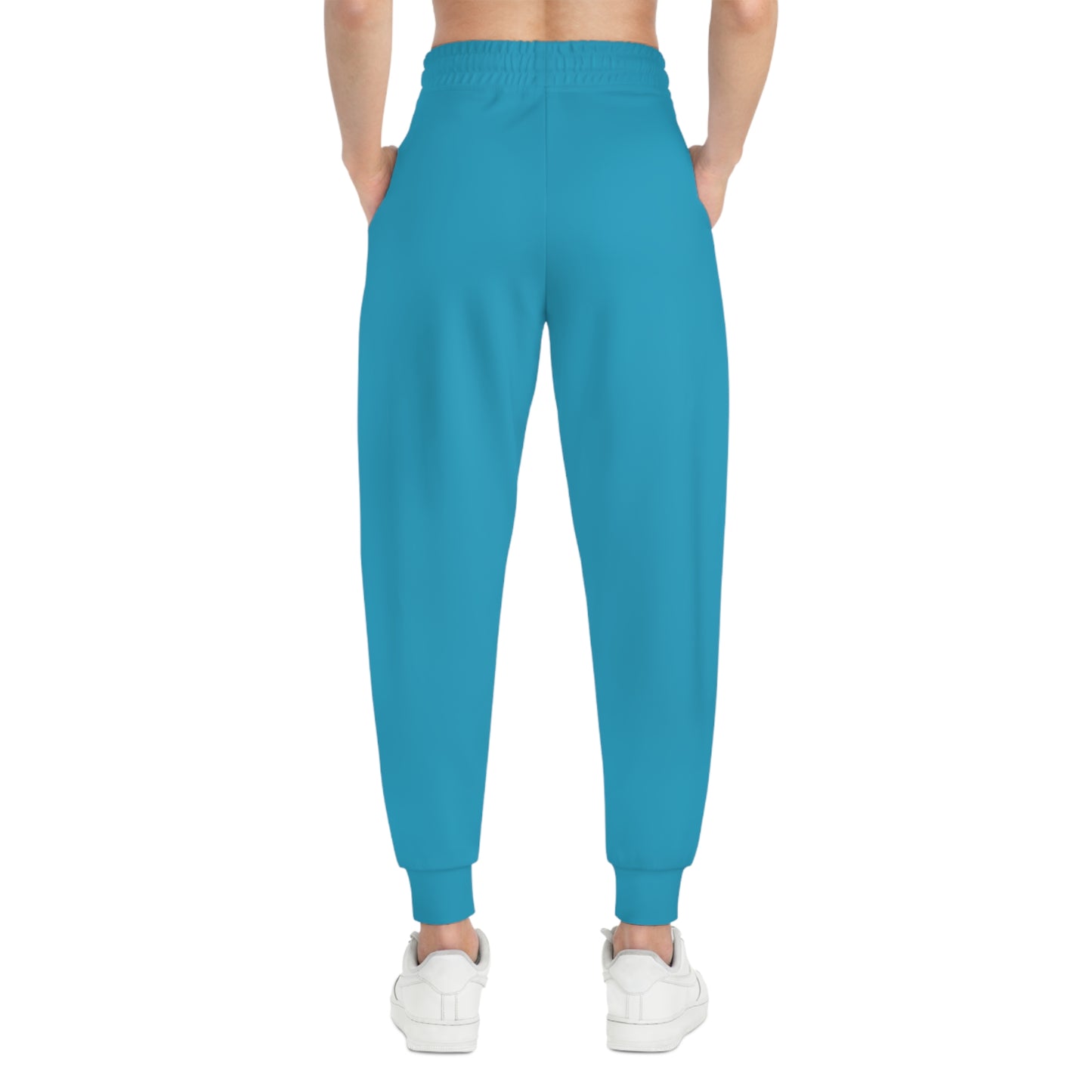 Coffee In Nature Turquoise Athletic Joggers (AOP)