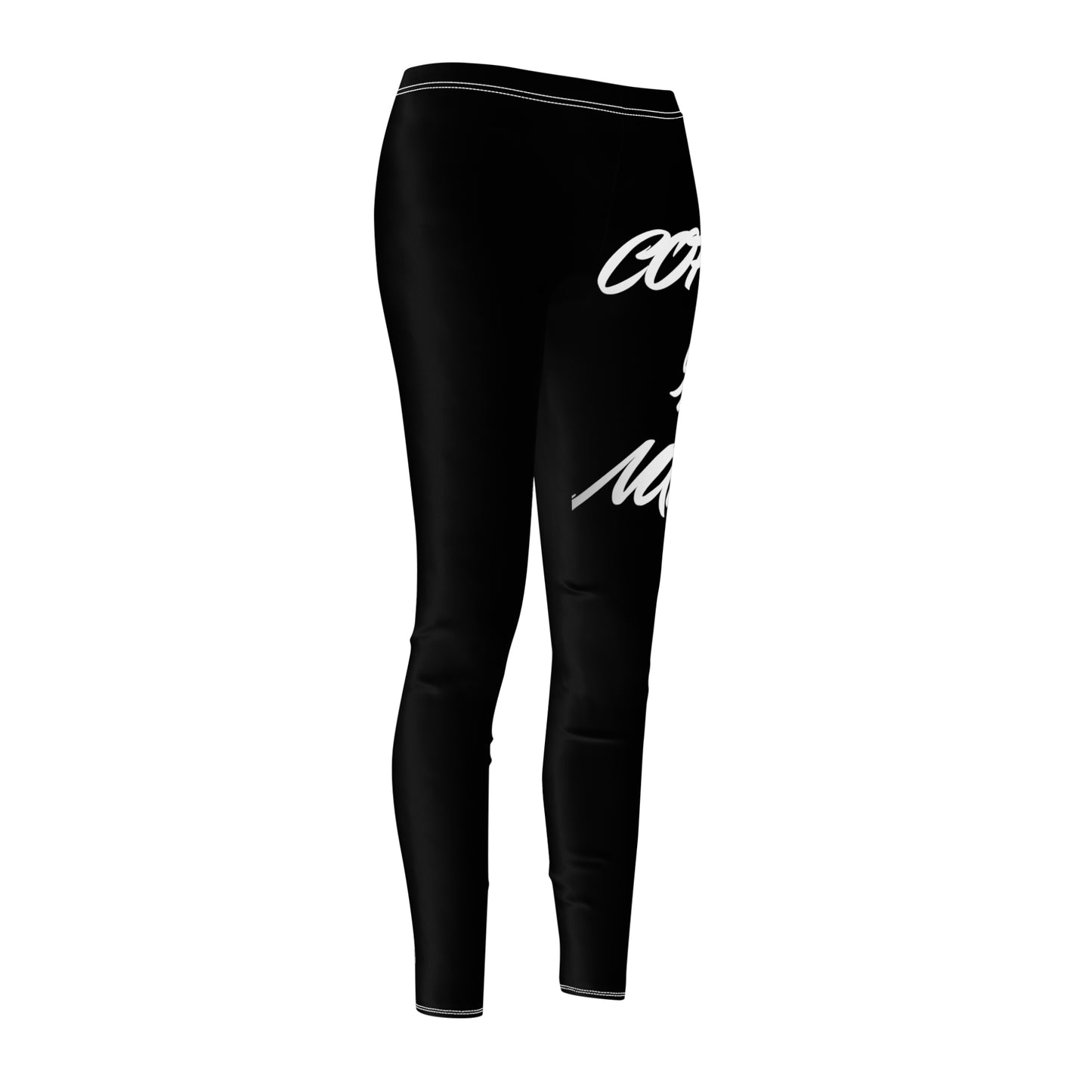 Black Coffee In Nature Women's Cut & Sew Casual Leggings (AOP)