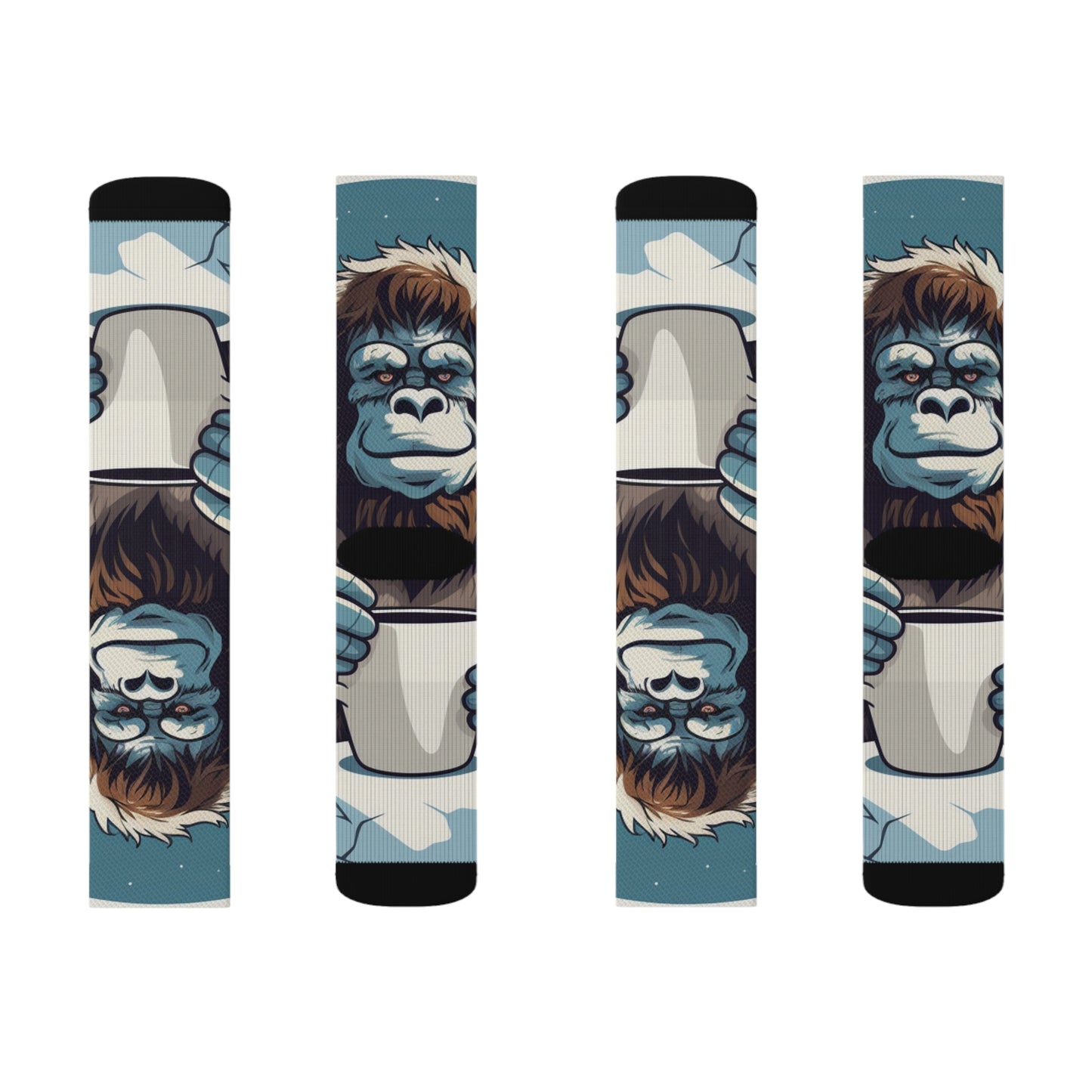 Abominable Snowman Sublimation Socks