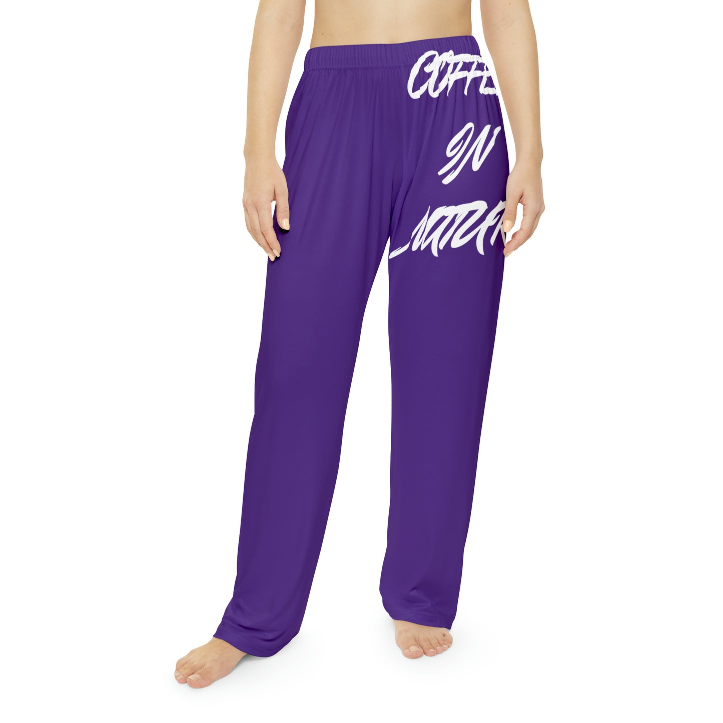 Purple Coffee In Nature Women's Pajama Pants (AOP)