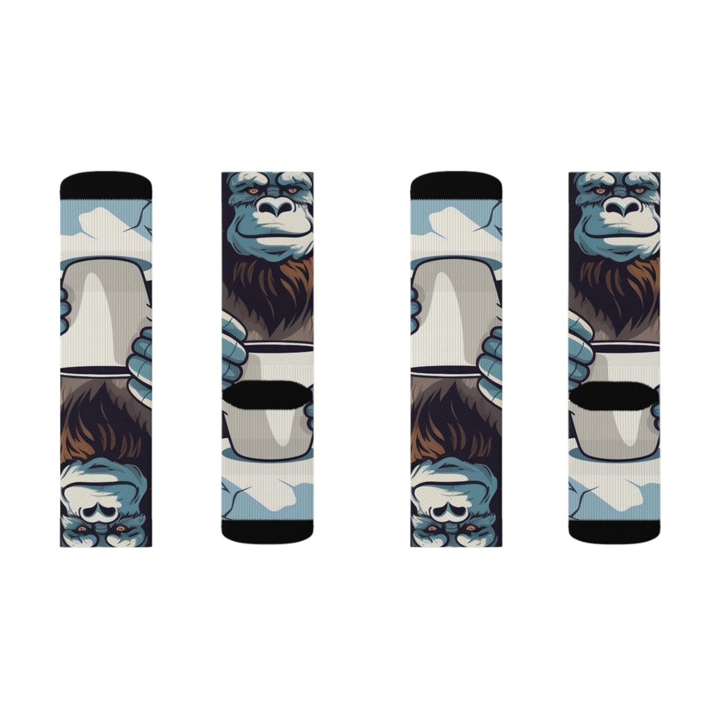 Abominable Snowman Sublimation Socks