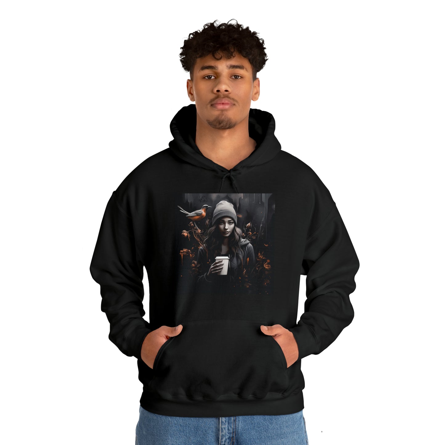 Moody Girl 2 Unisex Heavy Blend™ Hooded Sweatshirt