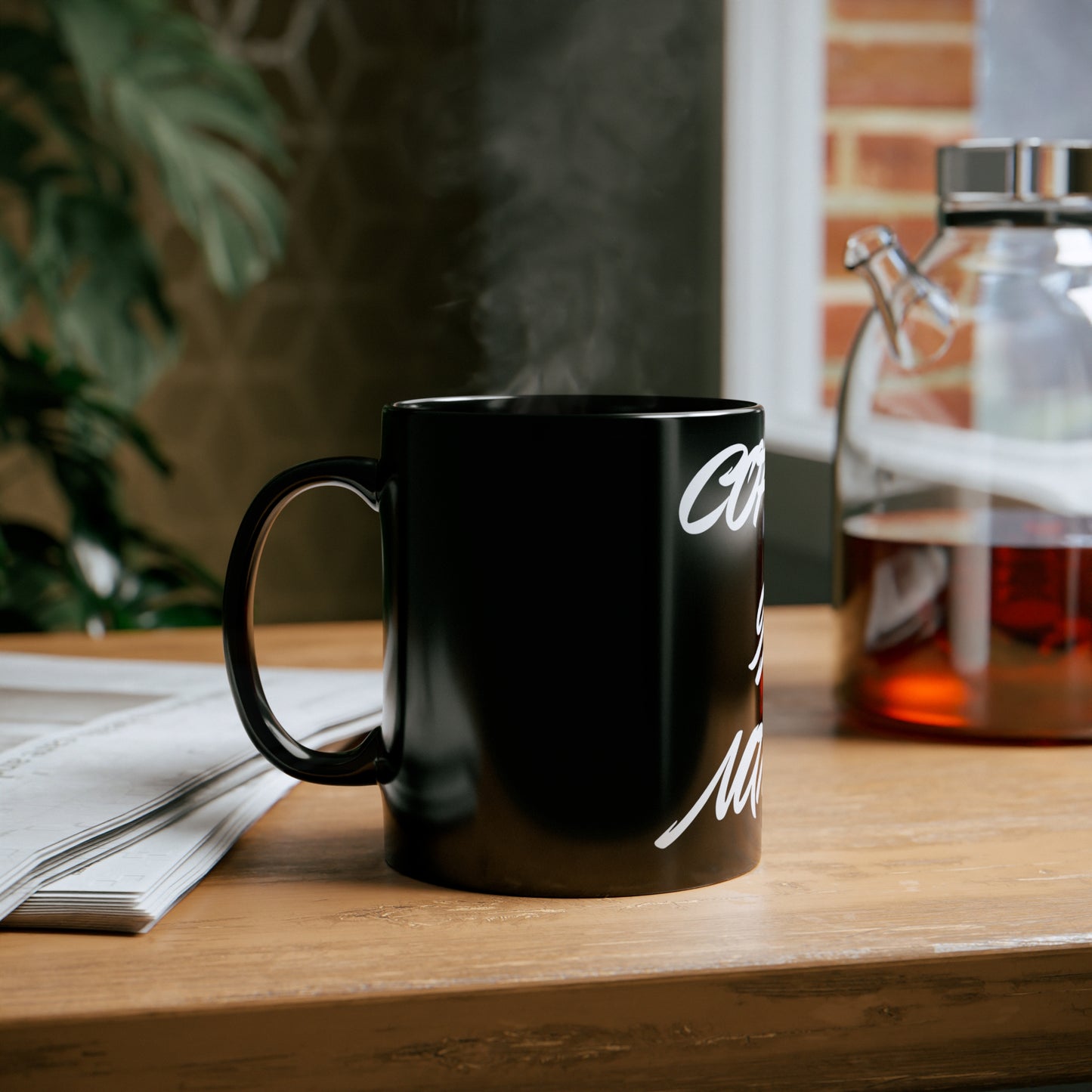 Black Coffee In Nature 11oz Black Mug
