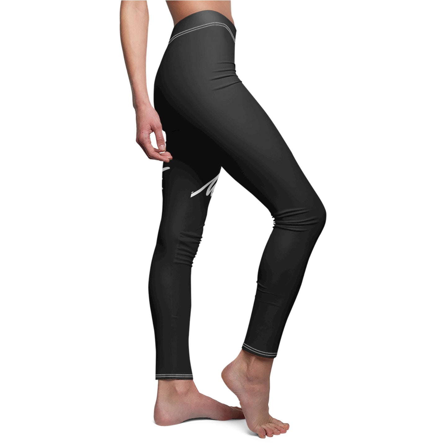Black Coffee In Nature Women's Cut & Sew Casual Leggings (AOP)