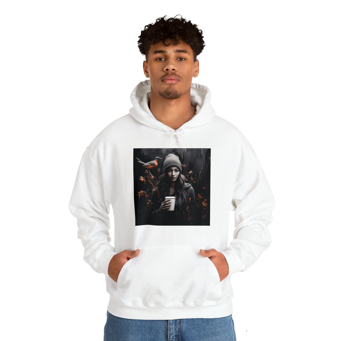 Moody Girl 2 Unisex Heavy Blend™ Hooded Sweatshirt