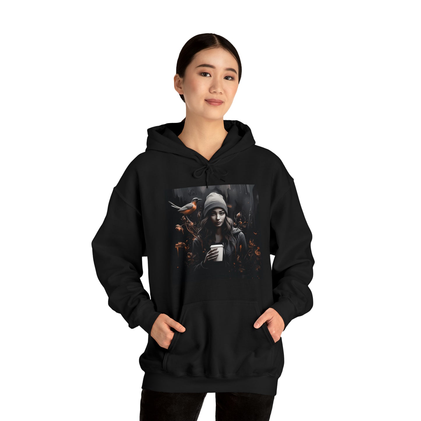 Moody Girl 2 Unisex Heavy Blend™ Hooded Sweatshirt