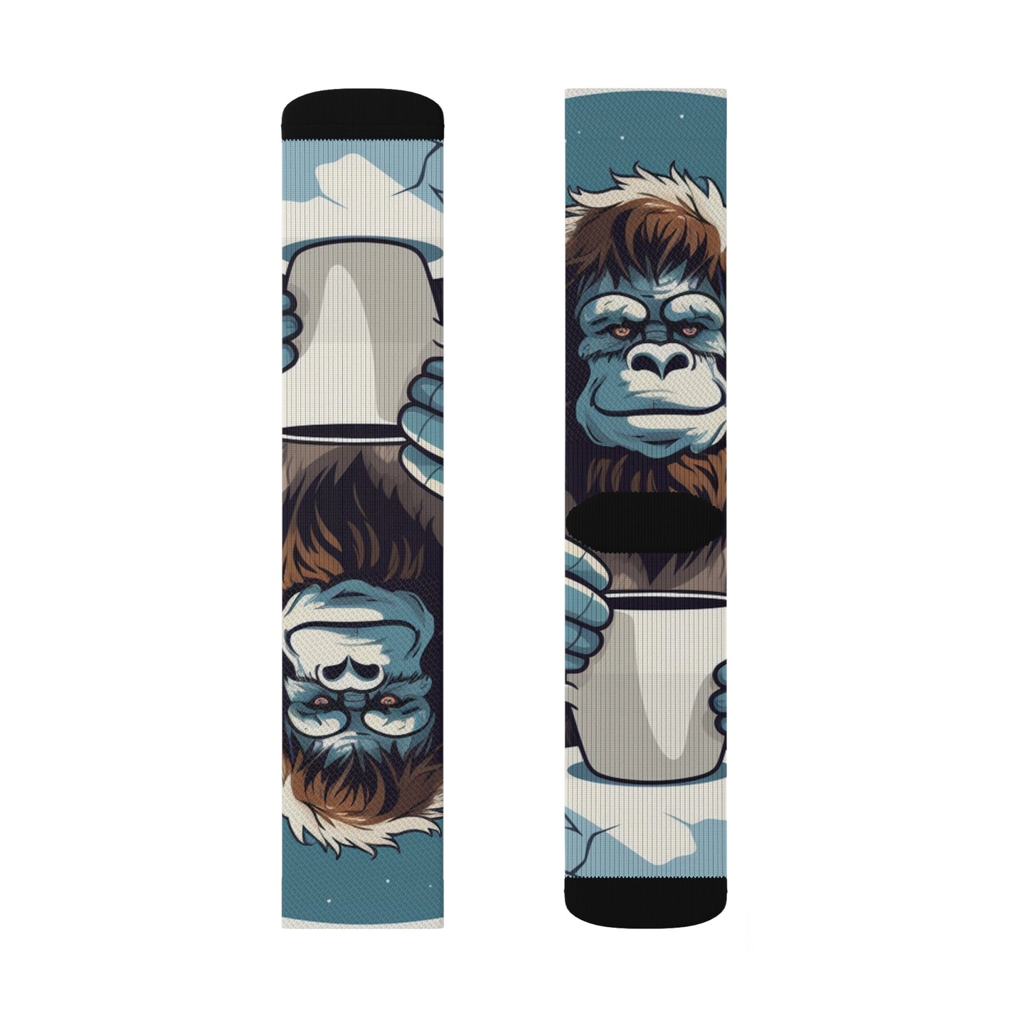 Abominable Snowman Sublimation Socks