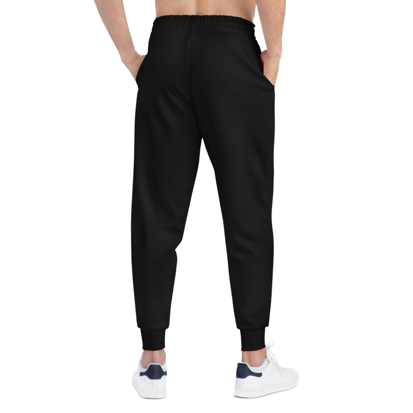 Coffee In Nature Black Athletic Joggers (AOP)