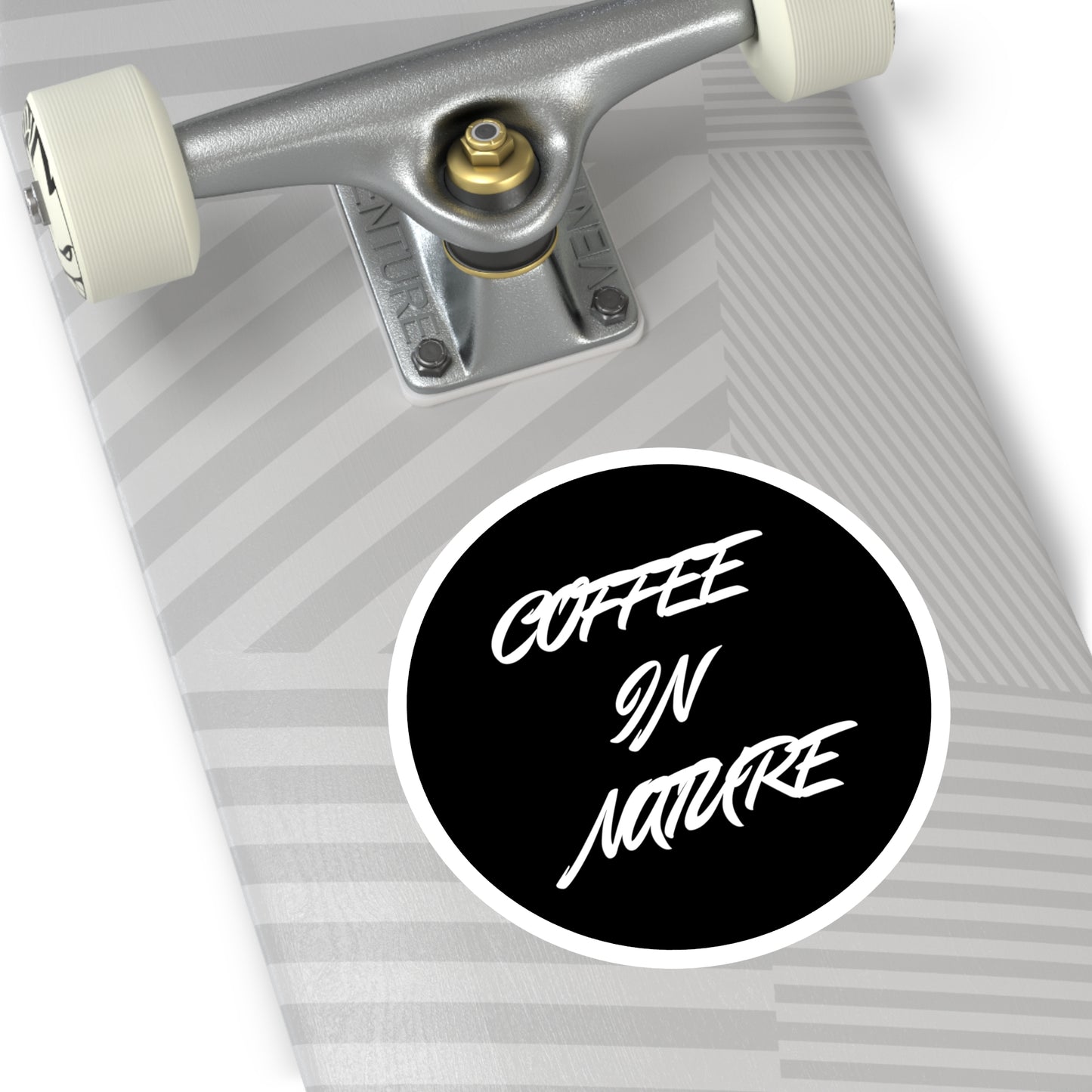 Black Coffee In Nature Round Stickers, Indoor\Outdoor