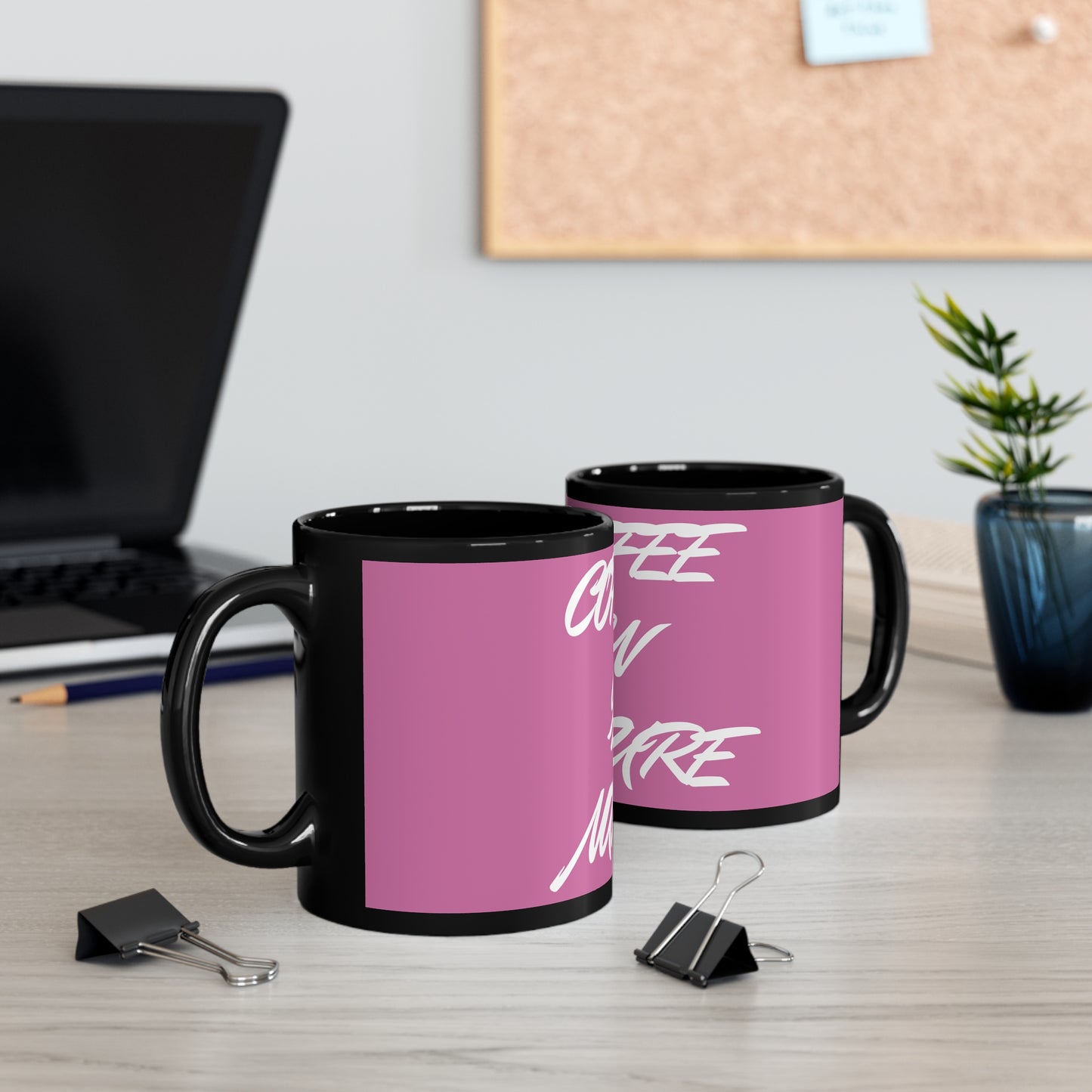 Pink Coffee In Nature 11oz Black Mug