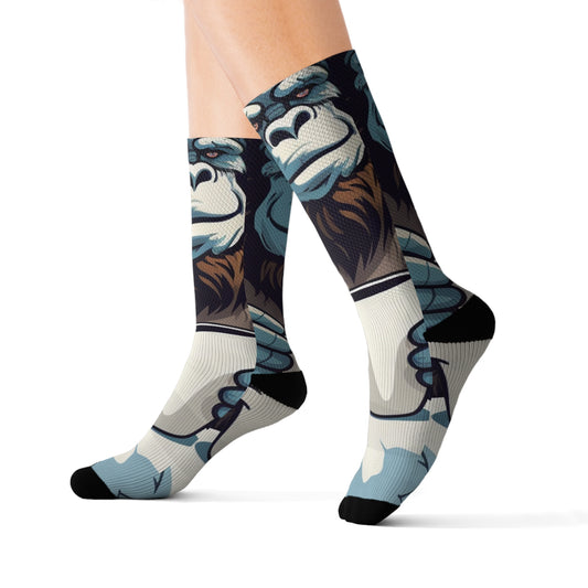 Abominable Snowman Sublimation Socks
