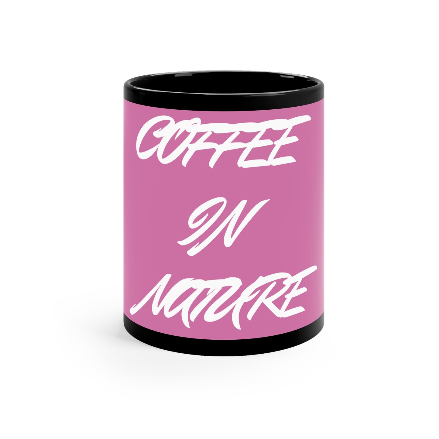 Pink Coffee In Nature 11oz Black Mug