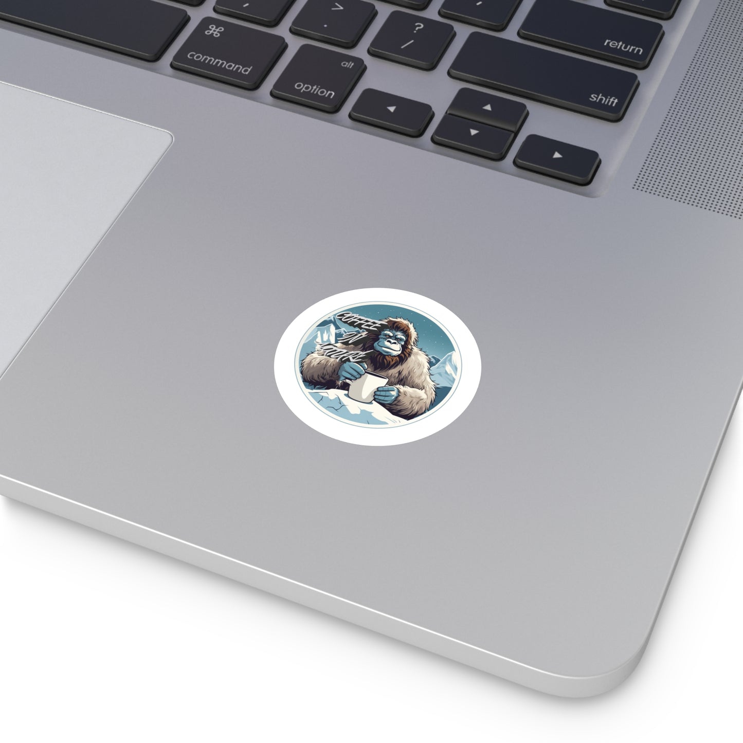 Abominable Snowman Round Stickers, Indoor\Outdoor