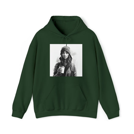 Moody Girl Forest Green Unisex Heavy Blend™ Hooded Sweatshirt