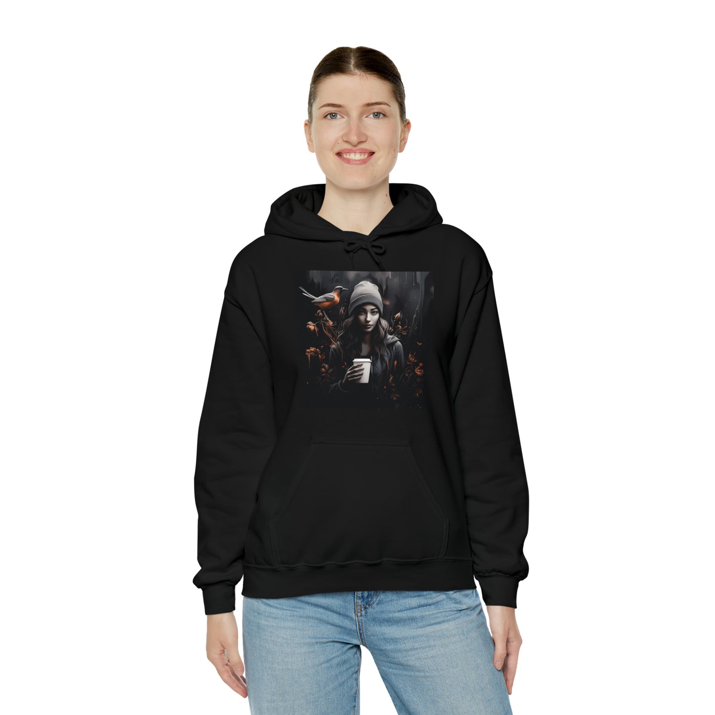 Moody Girl 2 Unisex Heavy Blend™ Hooded Sweatshirt