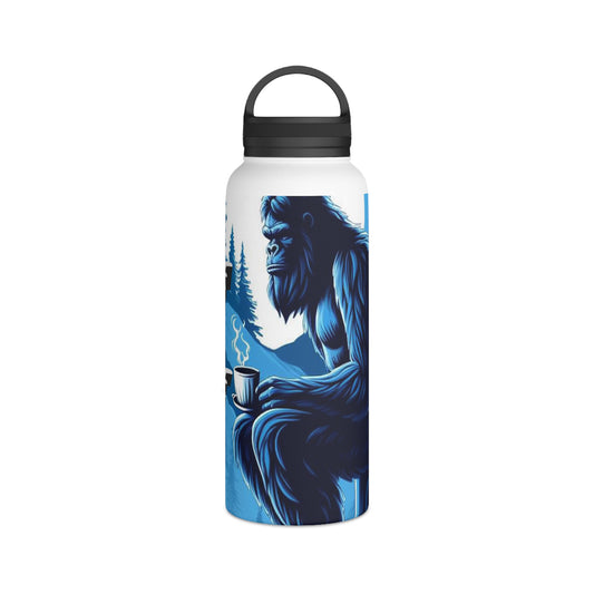 Blue Sasquatch Stainless Steel Water Bottle, Handle Lid