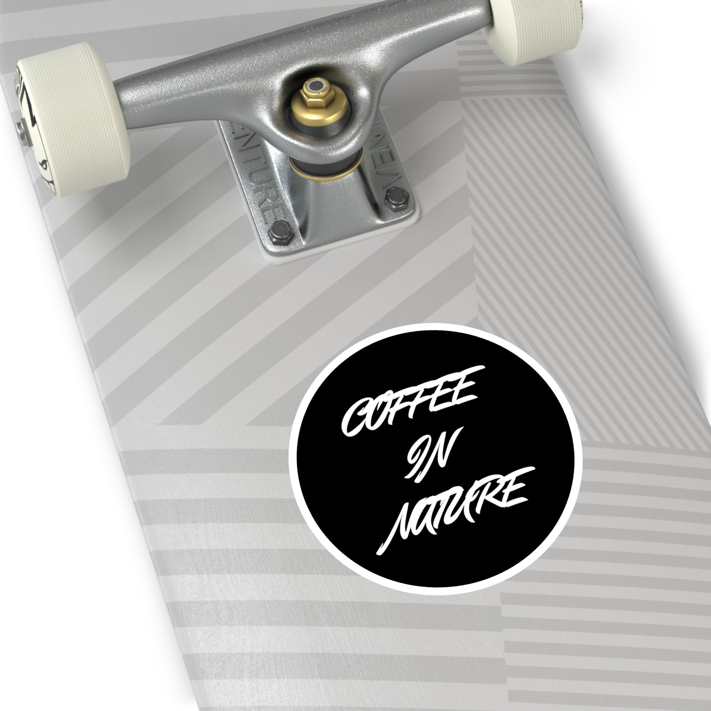 Black Coffee In Nature Round Stickers, Indoor\Outdoor