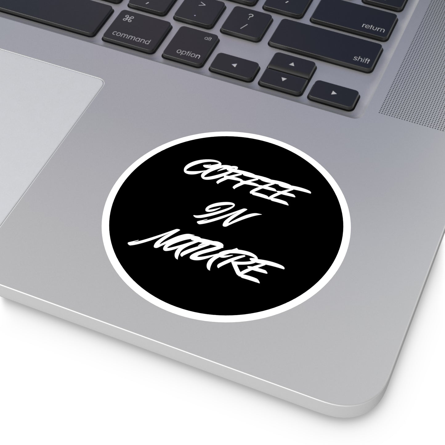 Black Coffee In Nature Round Stickers, Indoor\Outdoor
