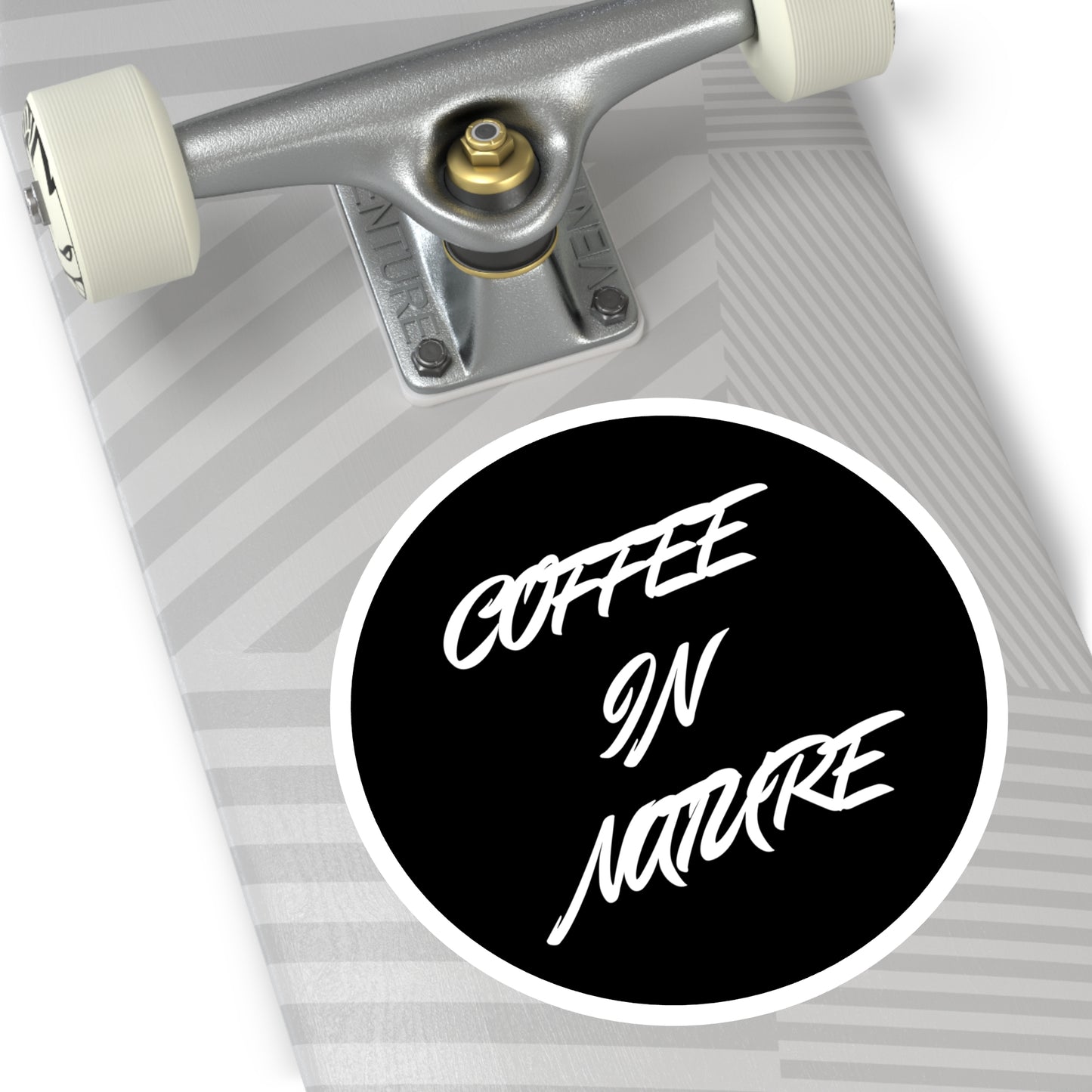 Black Coffee In Nature Round Stickers, Indoor\Outdoor