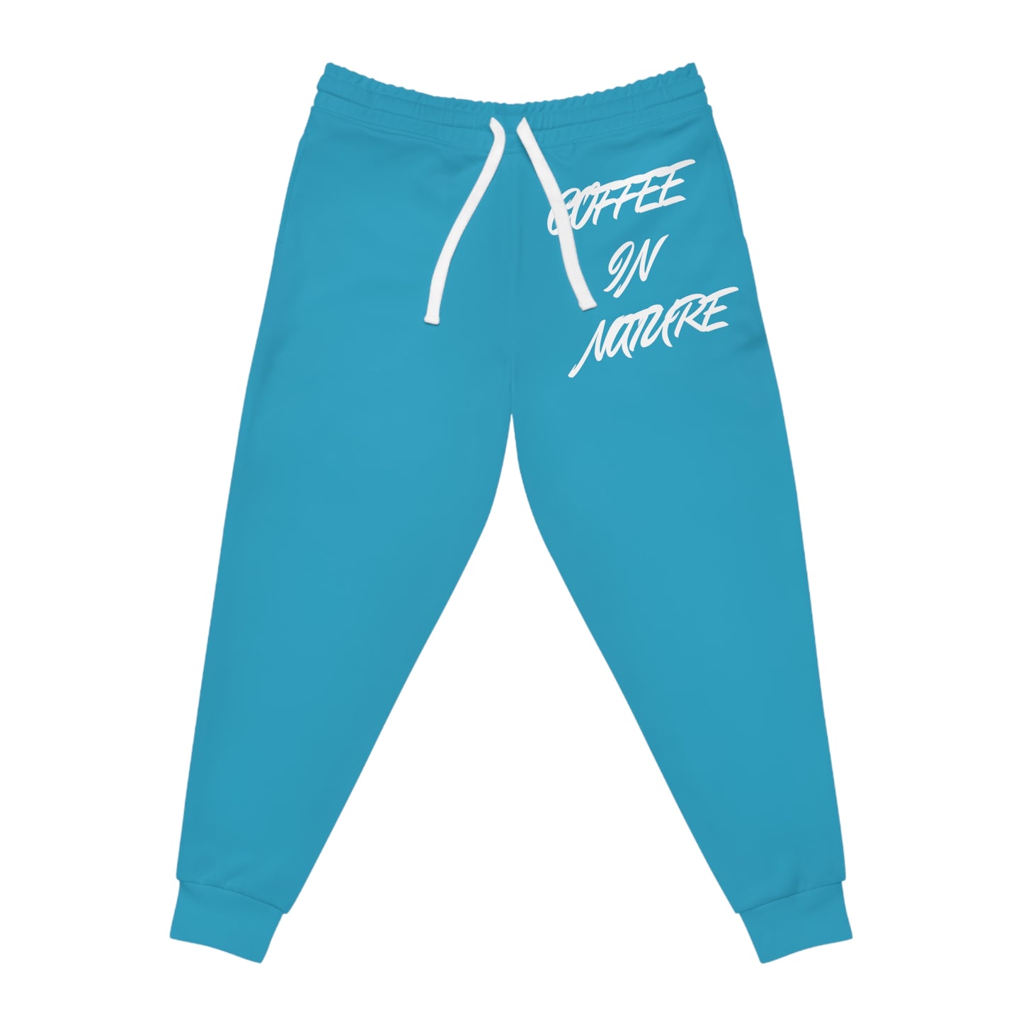 Coffee In Nature Turquoise Athletic Joggers (AOP)