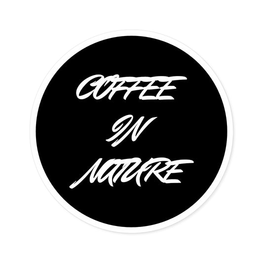Black Coffee In Nature Round Stickers, Indoor\Outdoor