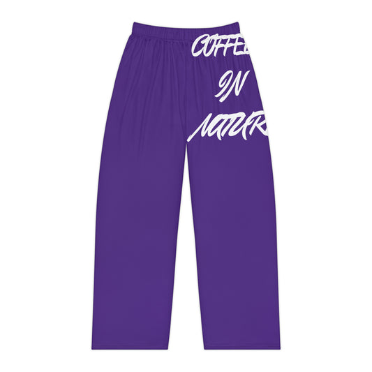 Purple Coffee In Nature Women's Pajama Pants (AOP)