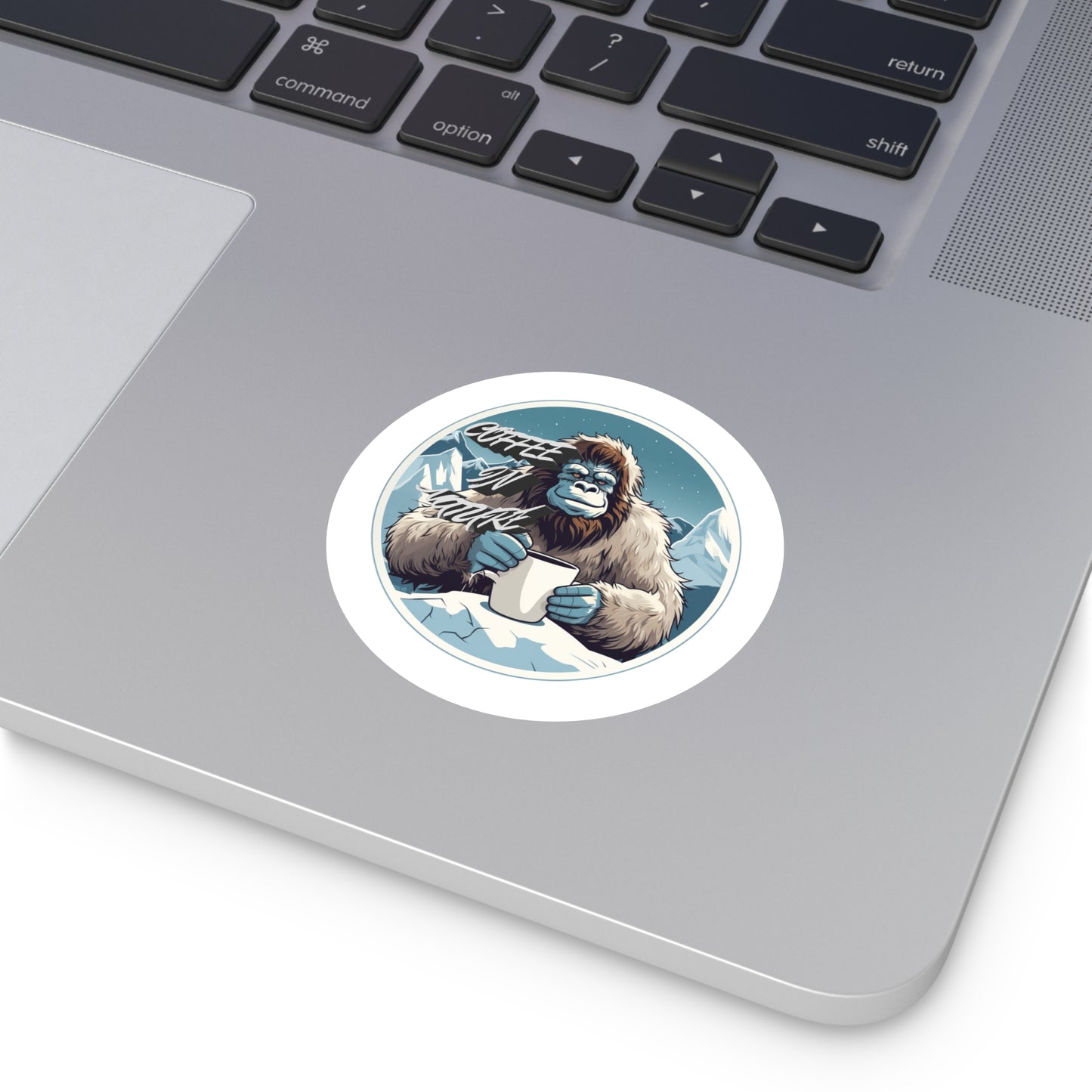Abominable Snowman Round Stickers, Indoor\Outdoor
