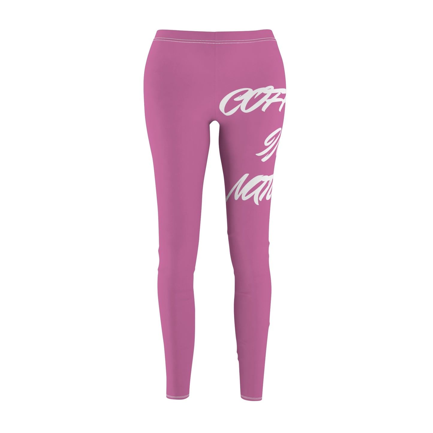 Pink Coffee In Nature Women's Cut & Sew Casual Leggings (AOP)