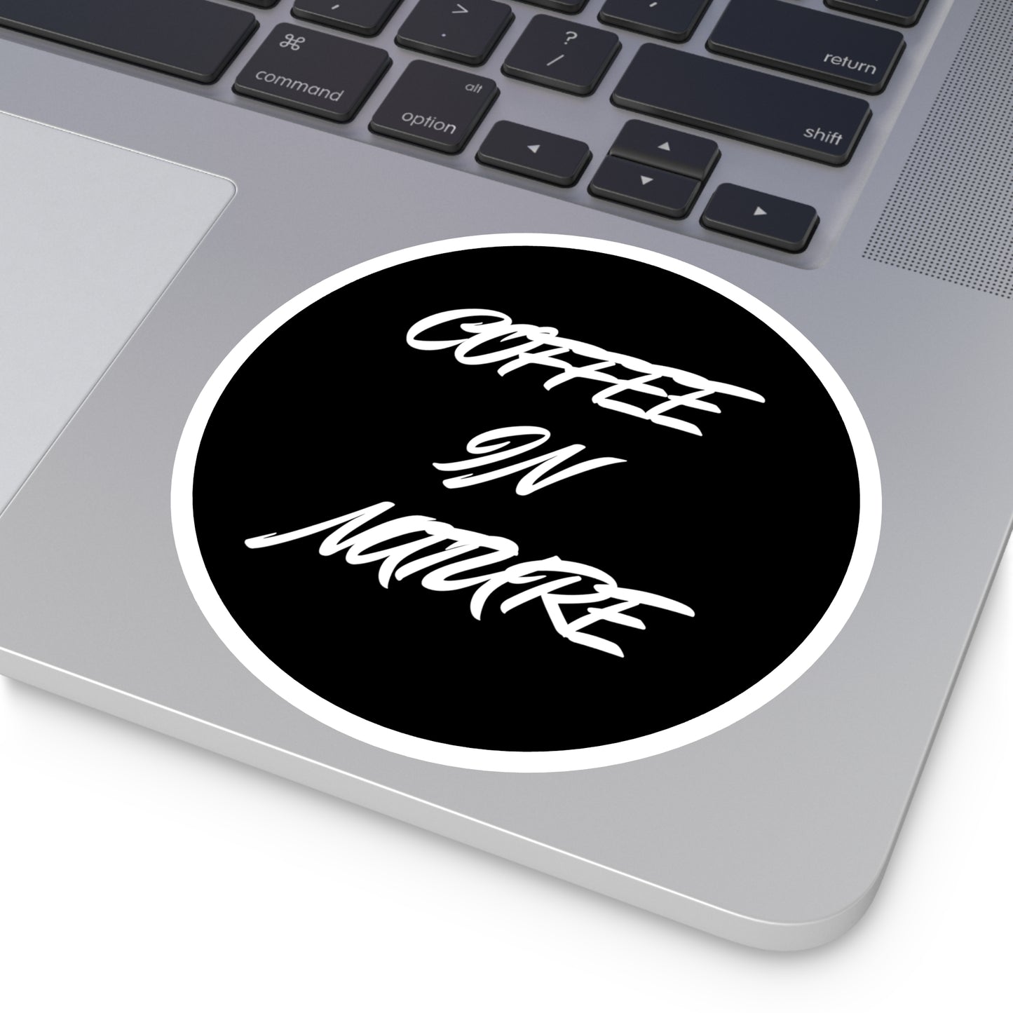 Black Coffee In Nature Round Stickers, Indoor\Outdoor