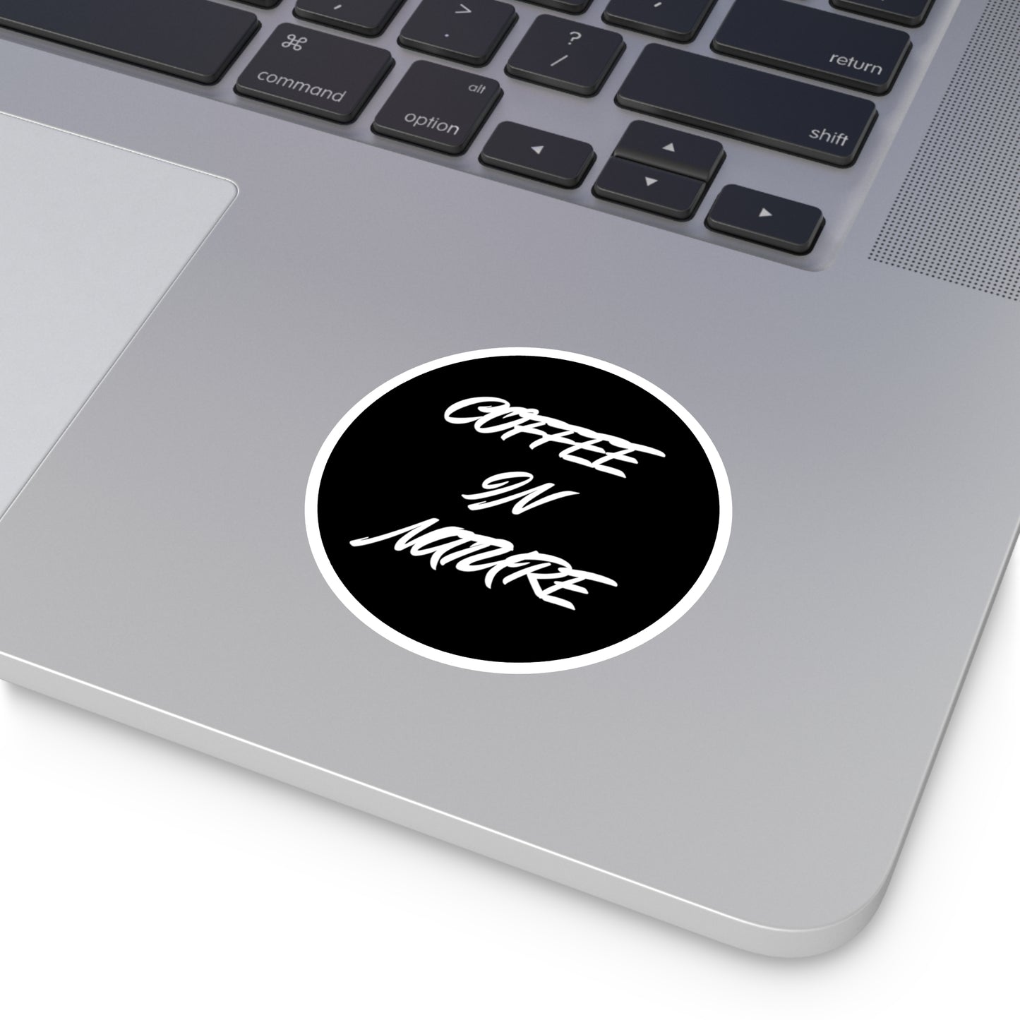 Black Coffee In Nature Round Stickers, Indoor\Outdoor