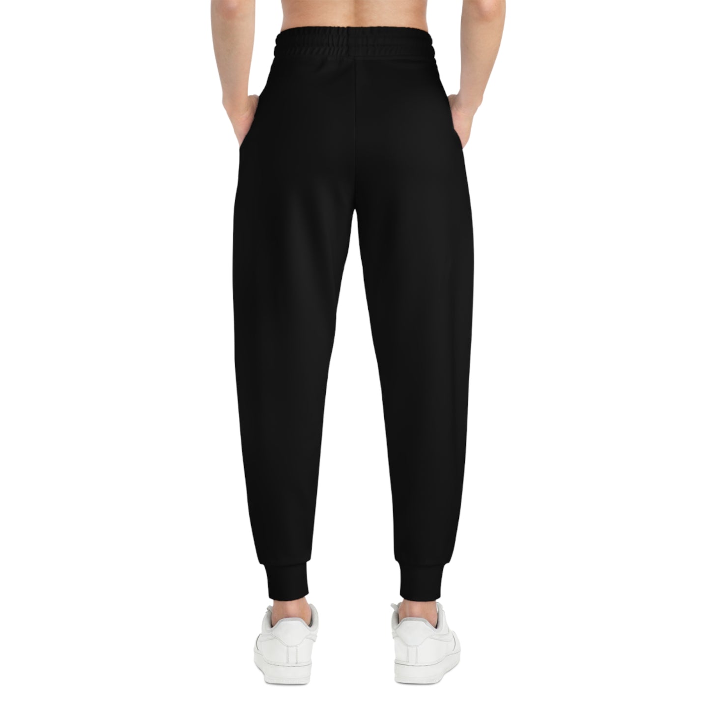 Coffee In Nature Black Athletic Joggers (AOP)