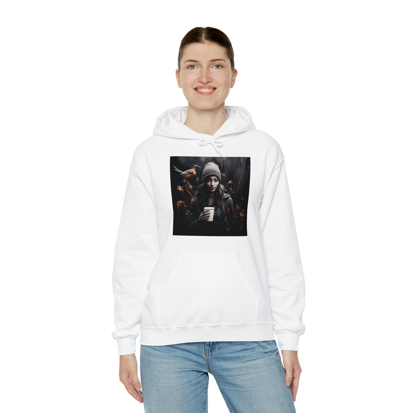 Moody Girl 2 Unisex Heavy Blend™ Hooded Sweatshirt